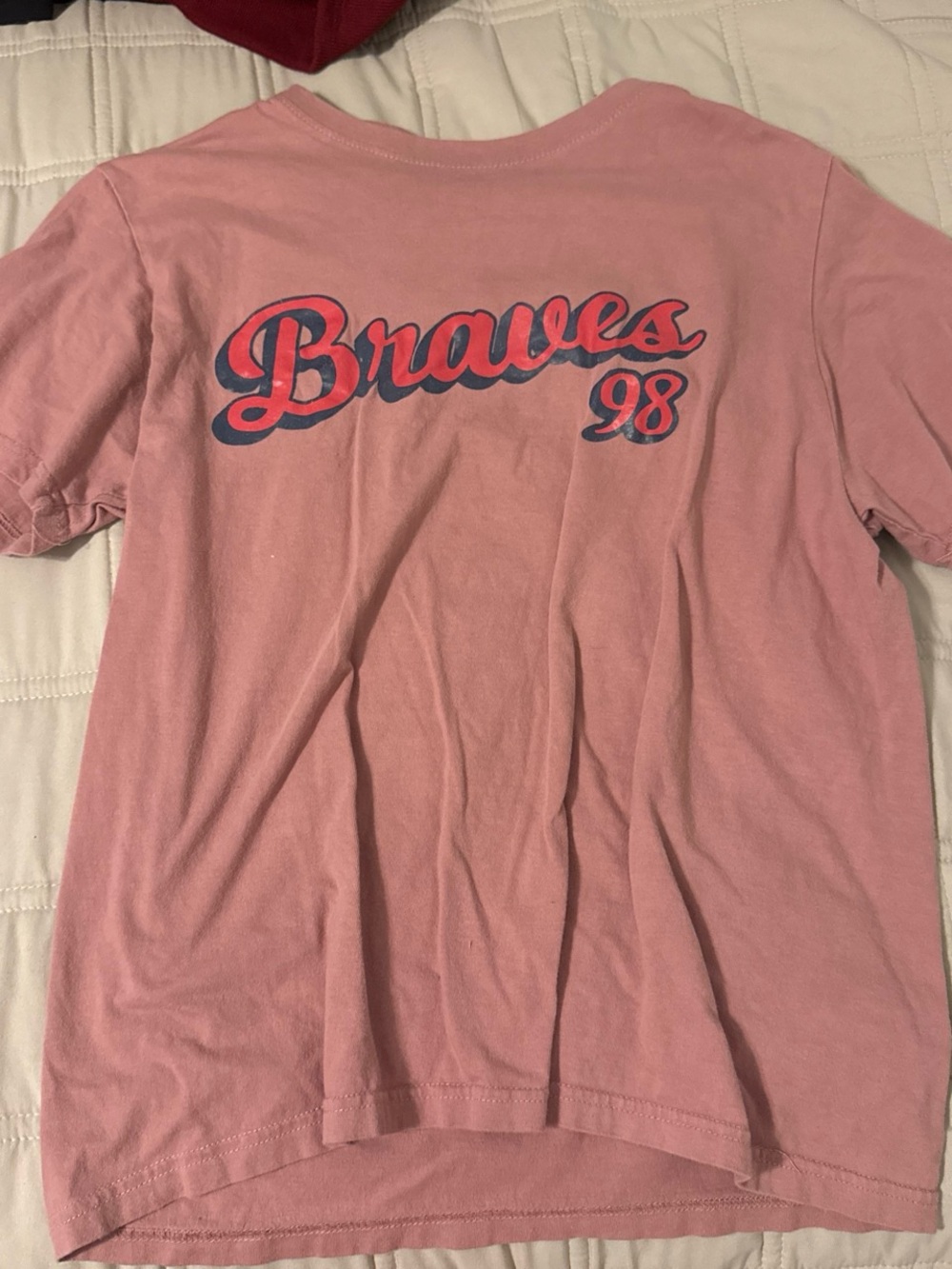 Pink 'Braves 98 Morgan Wallen’ Short Sleeve Graphic Tee